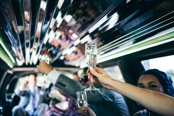 transportcenterhub.xyz limousine service showcasing satisfied customers enjoying luxury transportation experiences.
